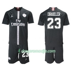 Paris Saint Germain Dres Draxler 23 Jodan Crna Dječji Treći 2018/19 Kratkih Rukava